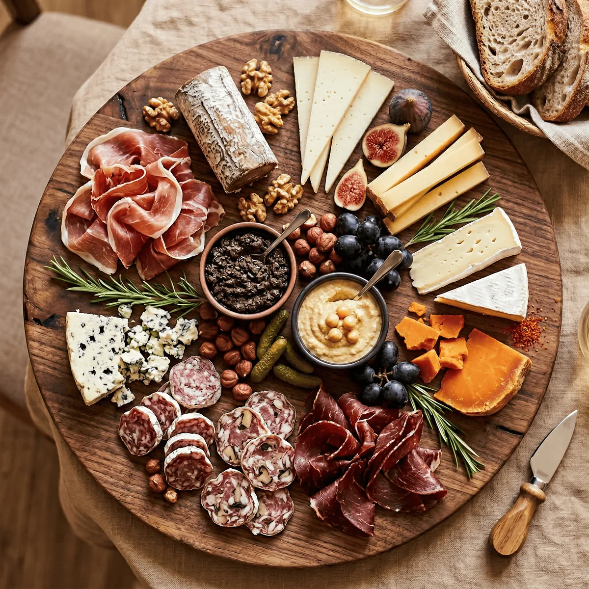La planche Garonnaise : fromages, charcuteries et fruits